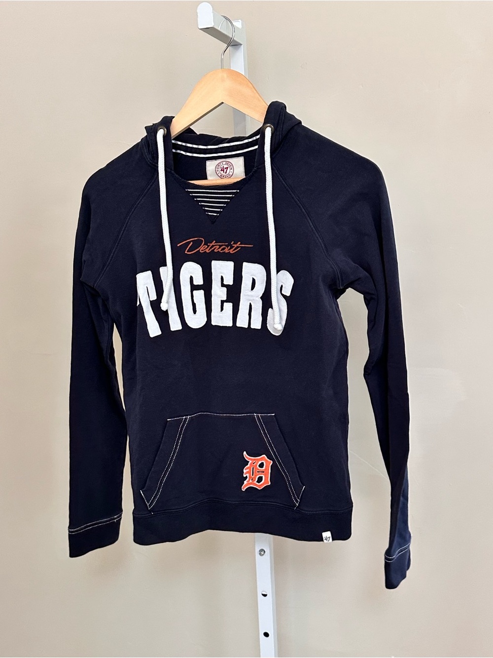 ‘47 Brand Detroit Tigers Women’s Hoodie Medium Navy MLB Baseball
